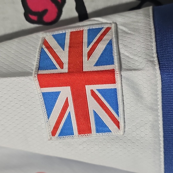 England Themed White and Red Men's Soccer Jersey Shirt Medium New - Picture 3 of 11